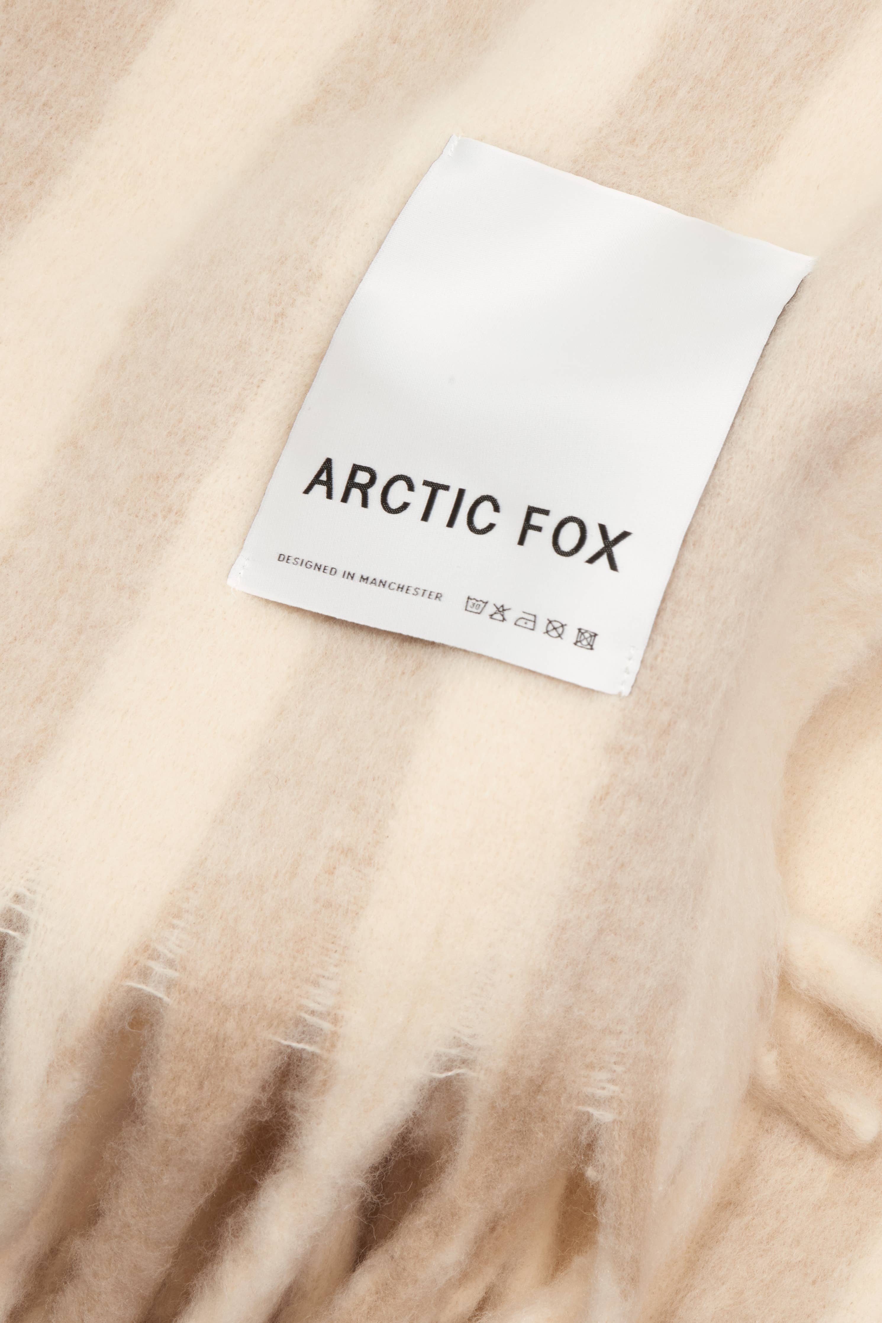 The Wool Stripe Throw - Pale Taupe Stripe - FW25