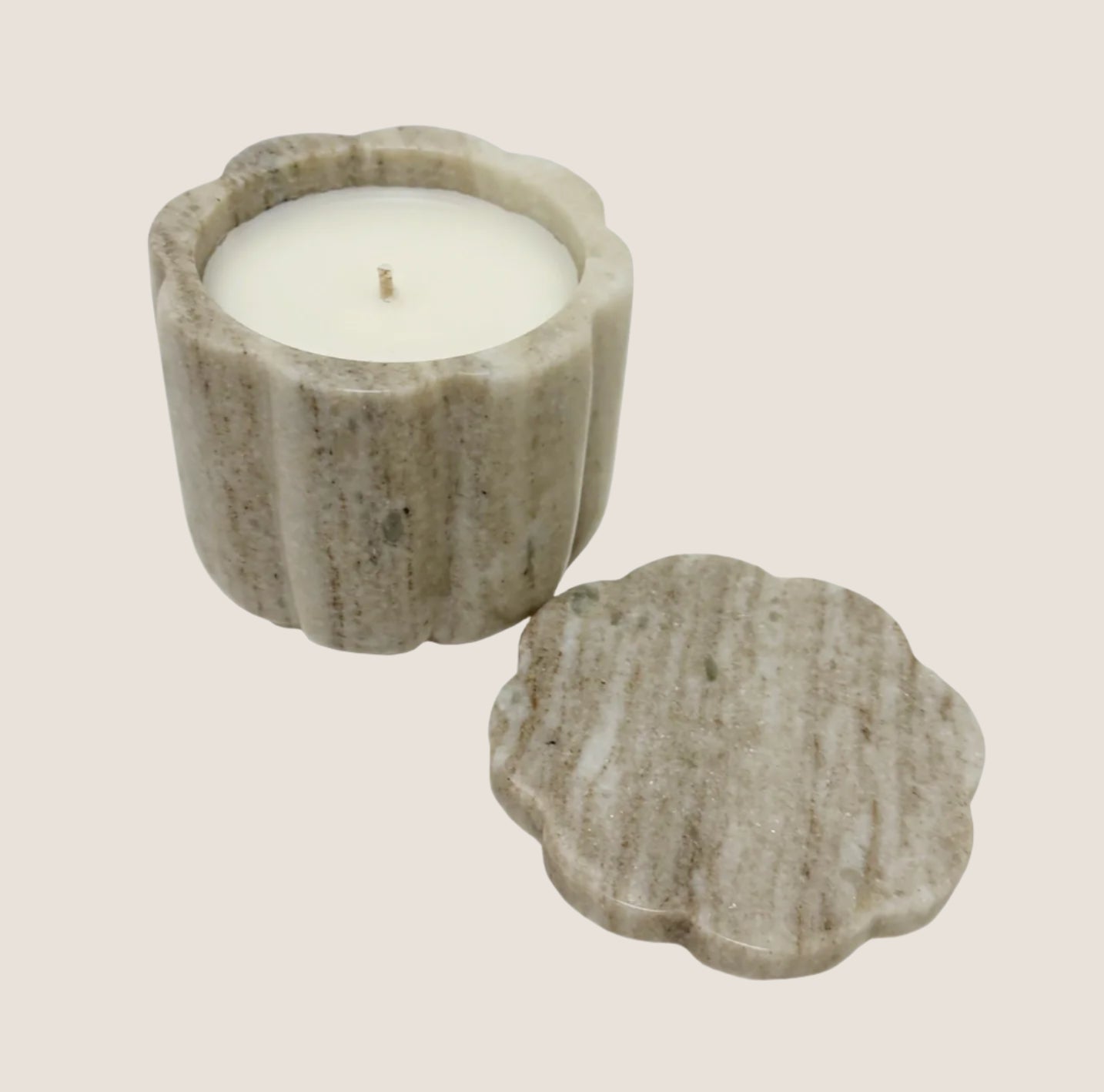White Musk & Bamboo Marble Candle
