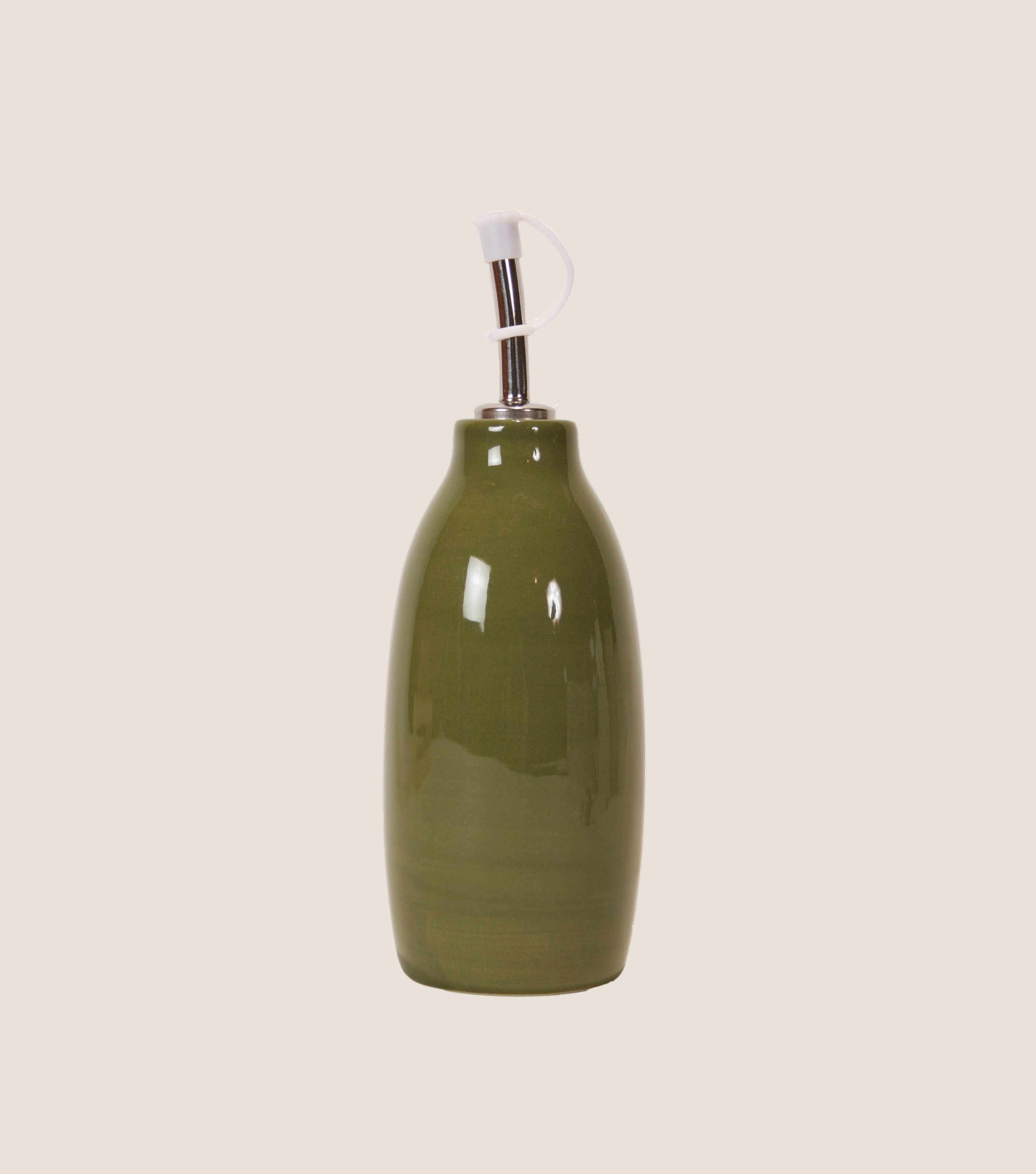 Oil & Vinegar Cruet - Olive Green